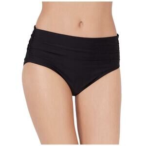 Calvin Klein Women's Black Convertible Ruched Bikini Bottoms‎ Size L NWT $58